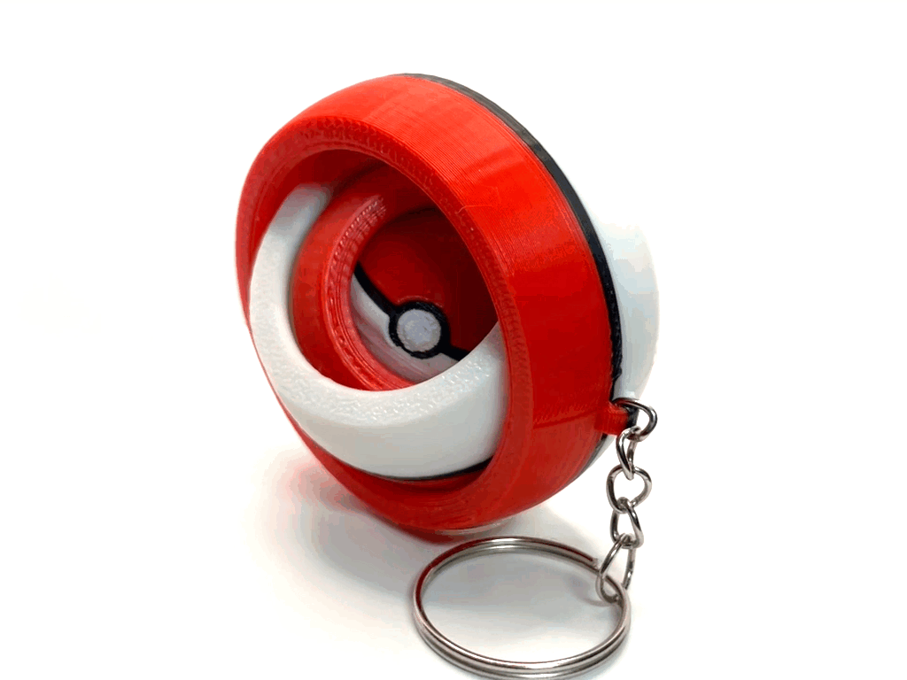 3d druck pokéball gyro schlüsselanhänger – fidget toy & fankult